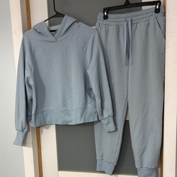 Asics Pants - Asics Sky Blue Sweatshirt and Pants